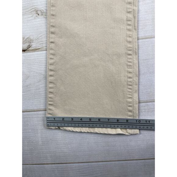 Vtg Lauren Jeans Co. Women’s 14 Cream Flare Leg Stretch Denim High Rise 90s - Picture 7 of 9